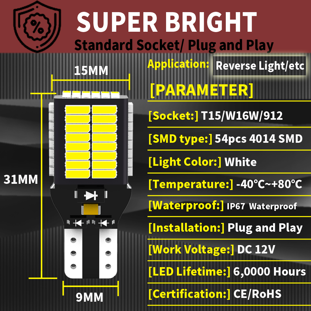 T15/W16W/912 LED